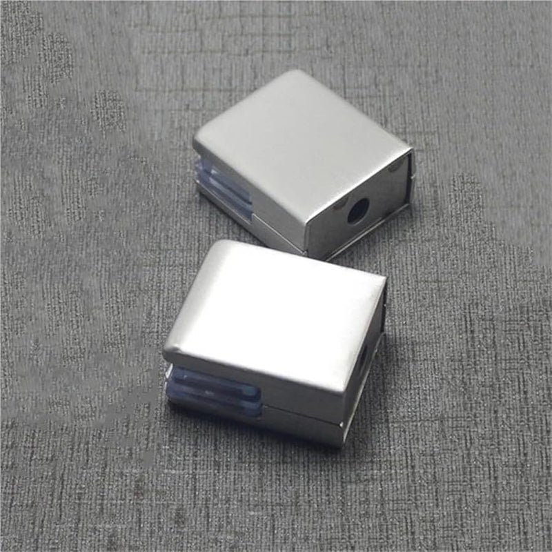 Stainless Steel Glass Shelf Brackets 10Pcs Silver Square Clamp Holder For Handrails - Image 4