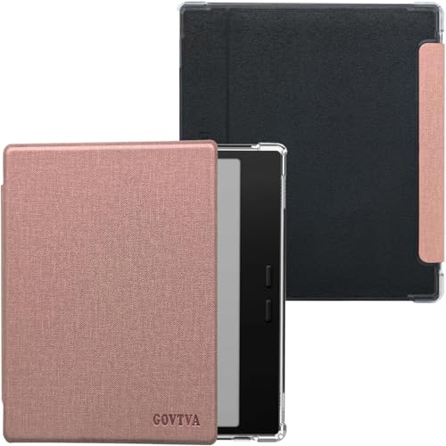 GOVTVA Transparent TPU Back Case for Onyx Boox Go Color 7 Gen 12 20242025 Boox Go 7 UltraThin Enhanced Auto SleepWake Cover with Thickened Corners Magnetic Closure Rose Pink - Image 1