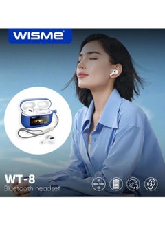 WISME WT-8 Wireless Headset by Wisme – Smart Display Case, Dual Earbud Battery Indicator, and Crystal-Clear Sound  - Image 3