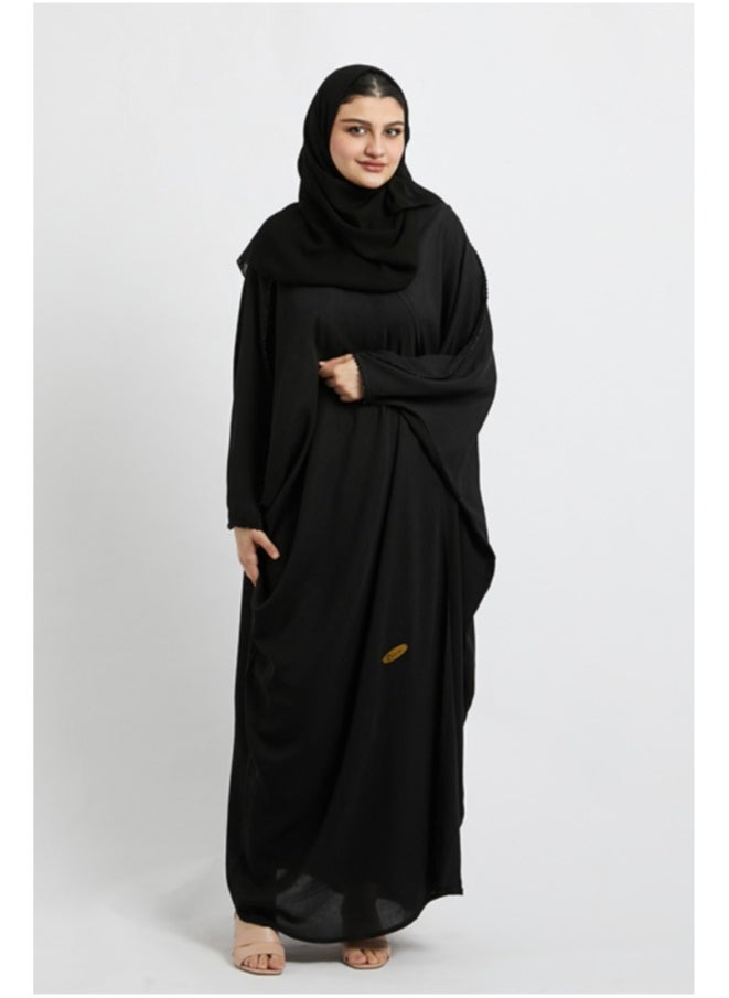 Evva Evva Luxury Saudi Abaya for Women – Elegant Open Front Modest Wear in Premium Fabric – Ideal for Ramadan, Eid, and Everyday Eleganc  - Image 2