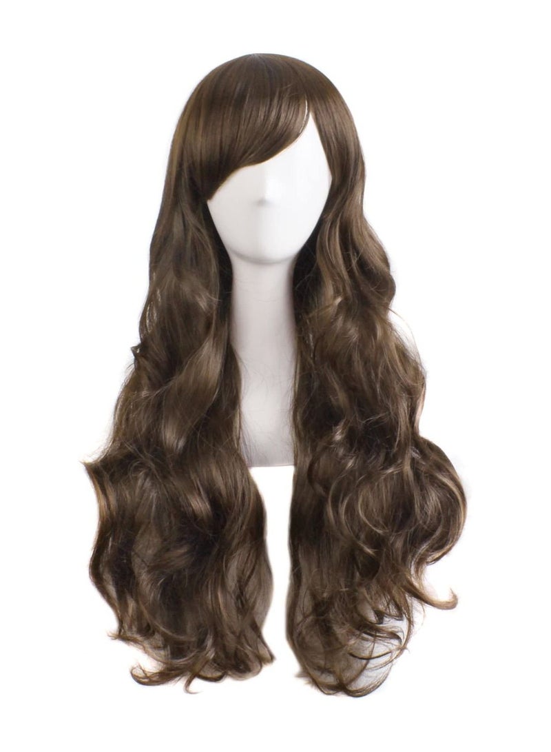 Estelle Charming Women's Long Curly Full Hair Wig Brown - Image 1