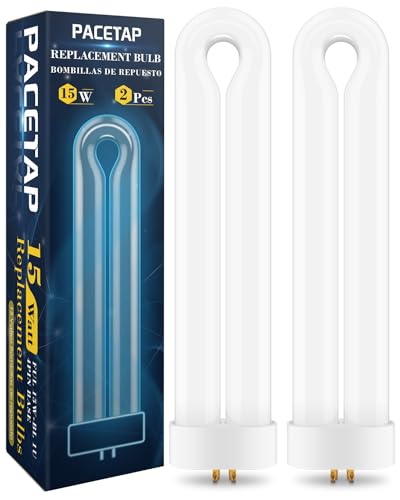 PACETAP 2 Pack Replacement Bulbs FUL15W BL with 4 Pin Base, U Shaped Lamp Tube Compatible for Flowtron BK-15D, for Stinger FP15, for TZ15, for BB-15WHT, Indoor Outdoor 15W U Shape Light Bulbs for T6 T8 T9 - Image 1