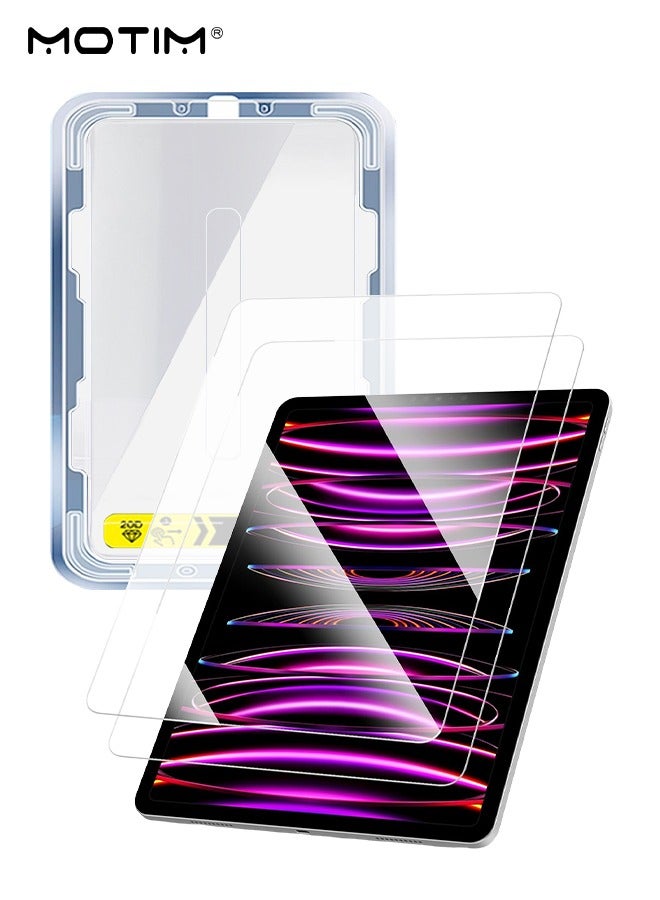 Motim iPad Pro 11 Inch Screen Protector with Easy Installation Frame, (2018-2023), 9H Ultra HD Tempered Glass Film, Scratch Resistant, Bubble Free, Easy to Install - Image 1