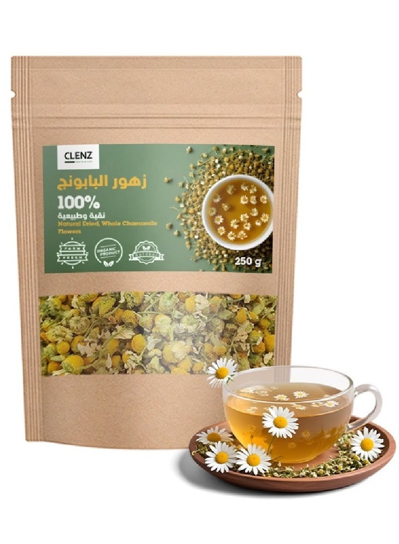 CLENZ Natural Dried Whole Chamomila Flowers - 250 g - Image 1