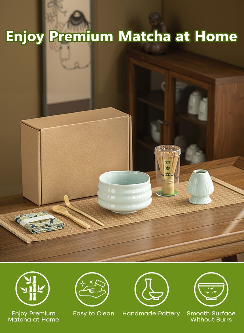 نكومي طقم ماتشا، طقم ماتشا لوجبة الإفطار/اتيه ماتشا، وعاء ماتشا مكون من 7 قطع، طقم خفاقة ماتشا، طقم خفاقة ووعاء ماتشا، طقم خفاقة ووعاء ماتشا لحفل شاي ماتشا، طقم خفاقة ووعاء ماتشا - Image 4