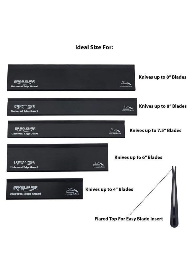Ergo Chef 5 Piece Universal Knife Edge Guard Set Black - Image 2