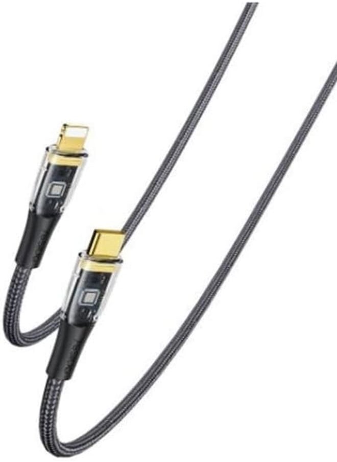 Yesido Yesido PD Fast Charge Data Cable Type-C to Lightning 2m PVC + Nylon+Copper - Gold Plated and Fabric Braided Compatible with iPhone 