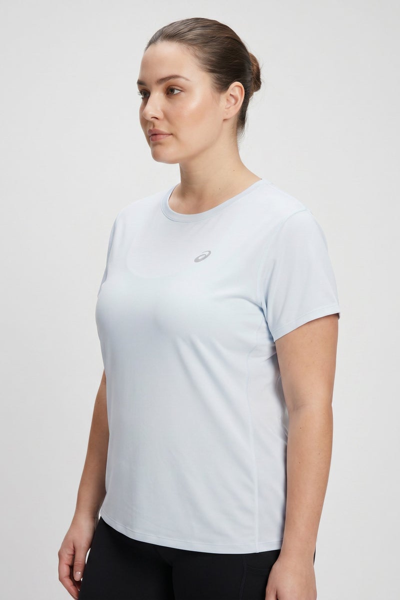 asics Women Regular Fit Short Sleeve Training T-Shirt, Sky Blue - Image 4