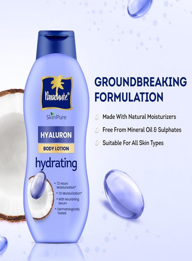 Parachute SkinPure Hyaluron Body Lotion with Virgin Coconut Oil | Deep Hydration for All Skin Types | Moisturises for up to 72 Hours* | Clean, Nourishing Formula | 400 ml - Image 5