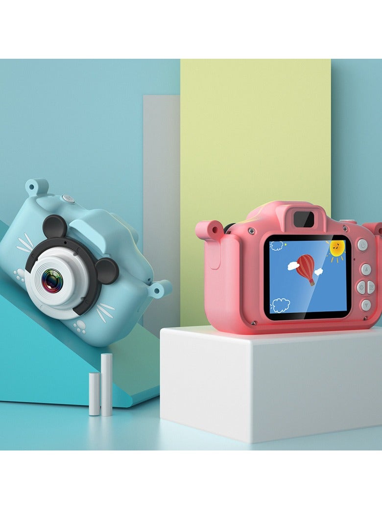 AROAQ Children's Camera Toy, HD 1080p Shockproof Children Video Camera, Anti-fall Portable Camera Toy, Multiple Functions Digital Camera For Girls Boys,(Pink-Fat Cat-HD Dual Lens (No Memory Card)) - Image 2