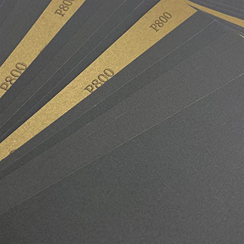 AutKerige 800 Grit Wet Dry Sandpaper, 9 x 11 Inch Sanding Sheets, 15PCS Premium Silicon Carbide Sand Paper for Wood Metal Ceramic or Auto Polishing and Scratches Removing - Image 3