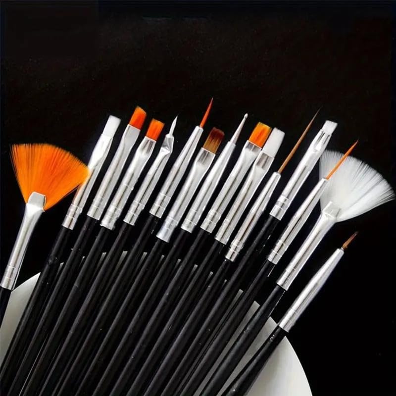 Royalkart® All-in-One Nail Art Kit for Girls & Women | 15 Brushes, 5 Dotting Tools, Nail Buffer, Decor Wheel, Printing Palette, Manicure Guide, Finger Separator | DIY & Salon Nail Design Kit - Image 2
