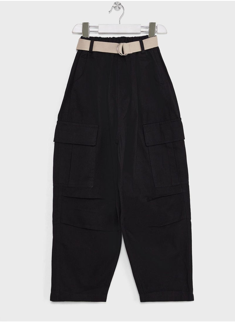 Pinata - Girls Solid Cargo Pants - Image 1