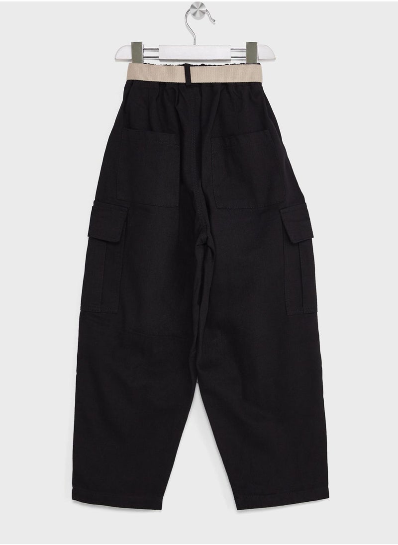 Pinata - Girls Solid Cargo Pants - Image 1