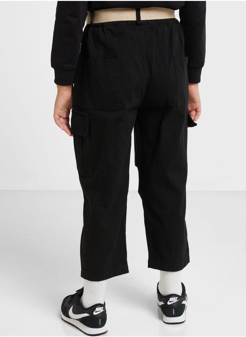Pinata - Girls Solid Cargo Pants - Image 1