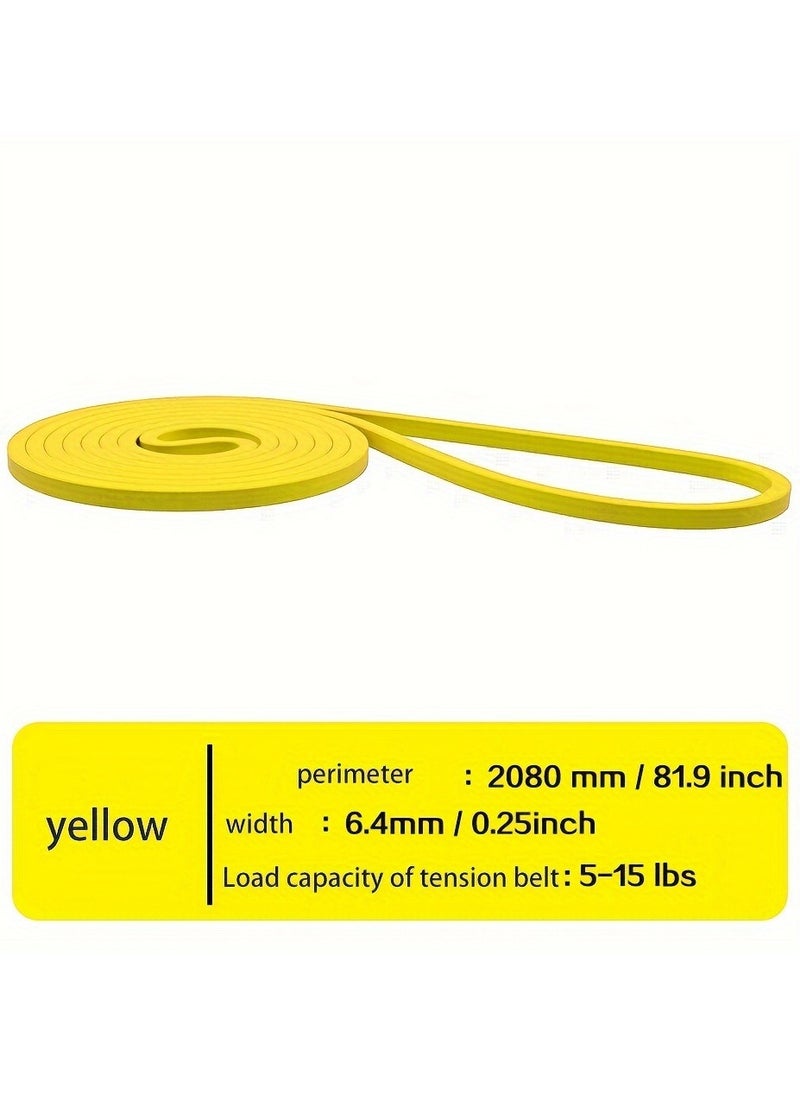 Cuken 5-15 Lbs Resistance Band Pull up Assist Band Heavy Duty Powerlifting Exercise Stretch Bands for Powerlifting, Muscle Toning, Yoga, Stretch Mobility (Yellow)  - Image 2