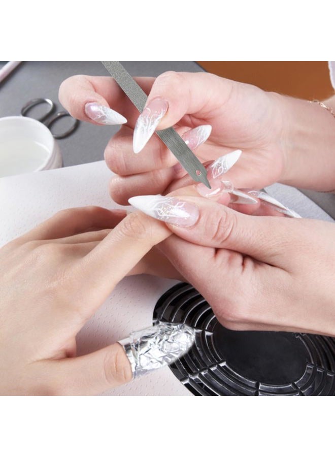 QIYUDA 100pcs Nail Foils Soak Off, Gel Nail Polish Remover Foil Wraps with Cuticle Scraper for Acrylic/uv/gel - Image 2