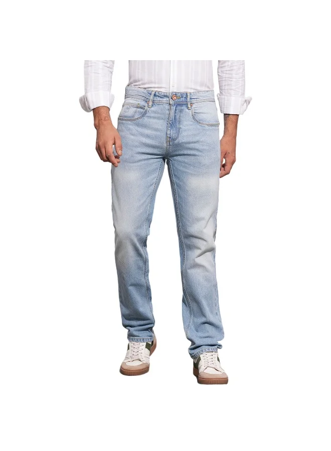 Being Human Mens Light Tone Straight Fit Denims