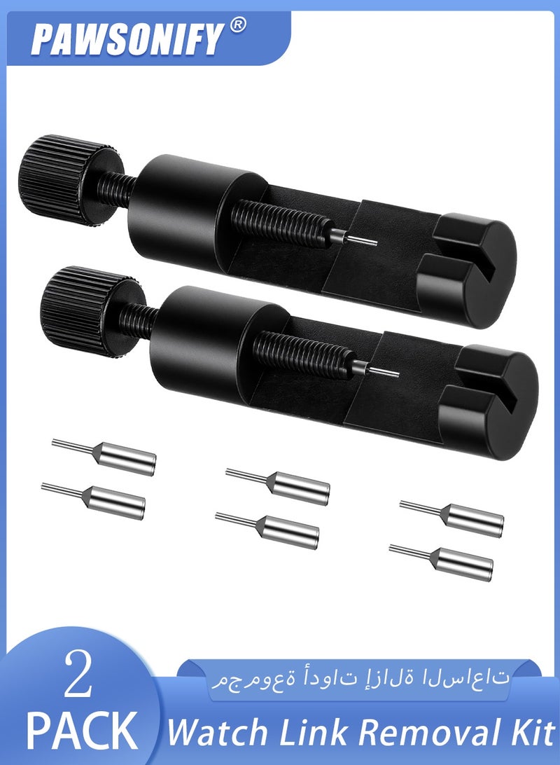 PAWSONIFY Watch Link Removal Kit, Adjust and Remove Bracelets Tools with 6 PCS Replacement Pins, Pin Remover for Sizing Strap Watches Sizings Adjustment Tool Kit for Watches Repair and Sizings - Image 1