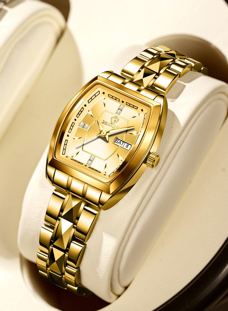 BINBOND جديد فاخر كوارتز السيدات ووتش تونو الماس الهاتفي الفولاذ المقاوم للصدأ سوار