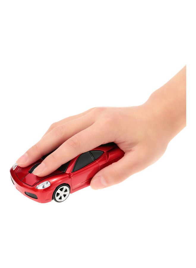 NIBEMINENT 2.4GHz Wireless Racing Car Shaped Mouse Red  - Image 3