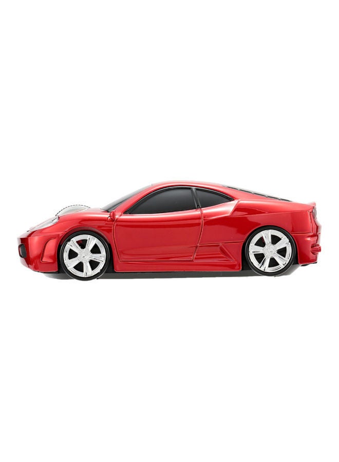 NIBEMINENT 2.4GHz Wireless Racing Car Shaped Mouse Red  - Image 2