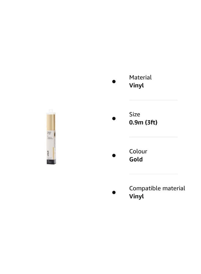 Cricut Smart Vinyl Permanent 33x91 Cm 1 Sheet Shimmer Gold - Image 4