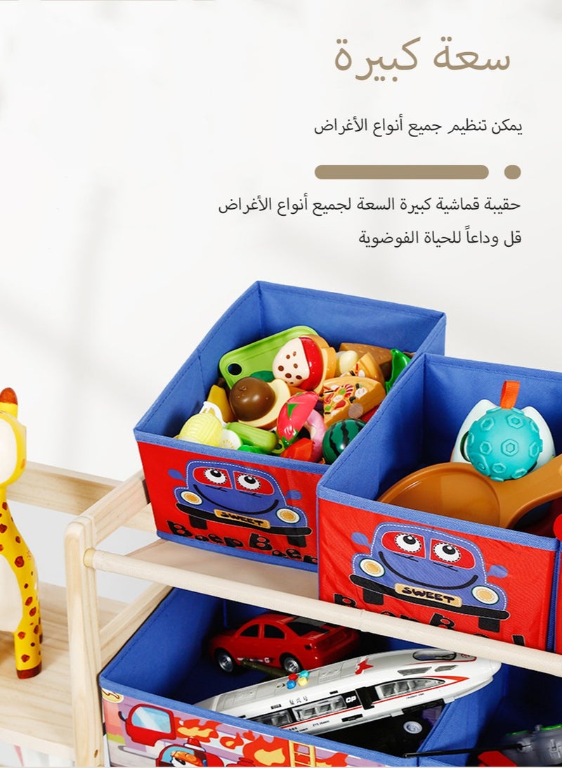 Leon Home Kids Toy Storage Box with 8 Boxes, Toy Box and Storage Rack for Living Room Bedroom - Image 5