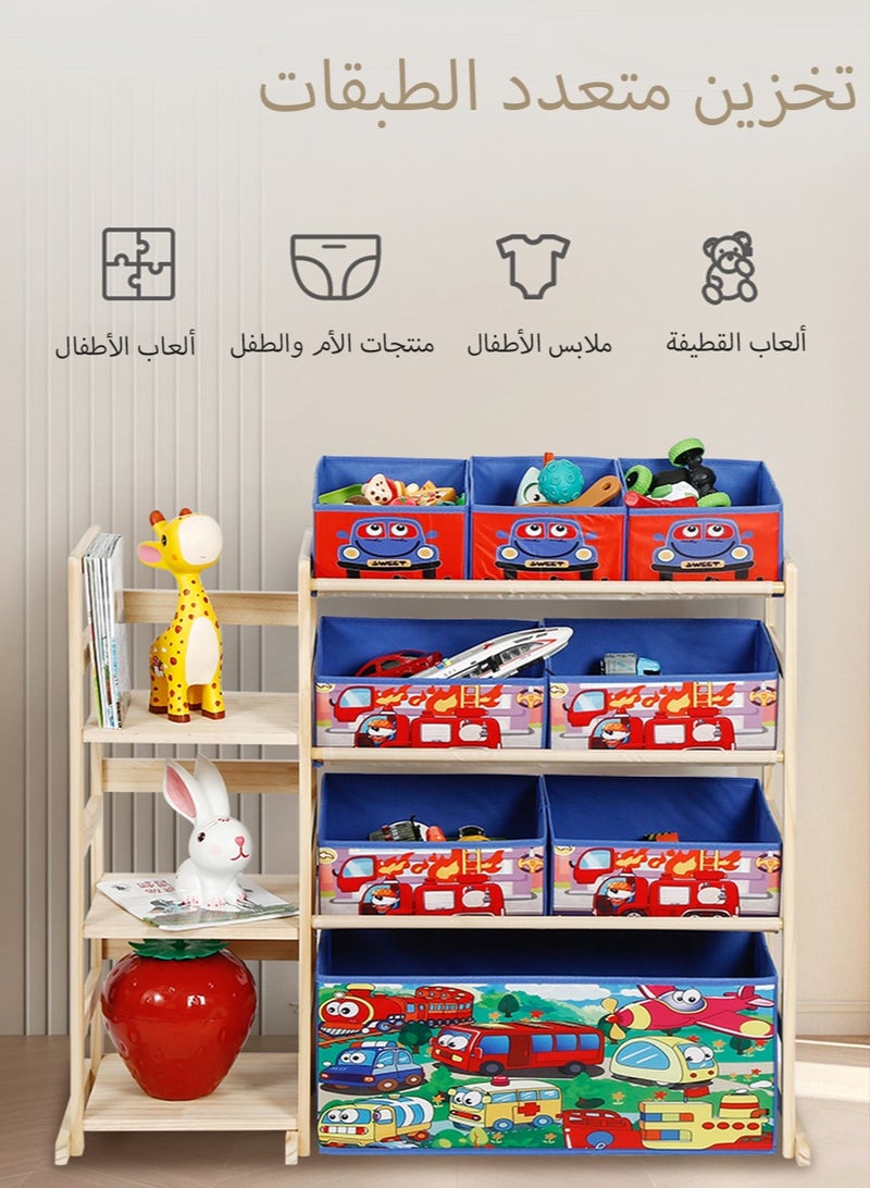 Leon Home Kids Toy Storage Box with 8 Boxes, Toy Box and Storage Rack for Living Room Bedroom - Image 4