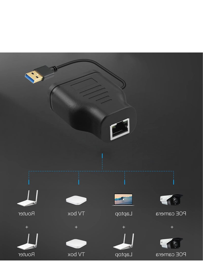 Excefore - Ethernet Splitter, RJ45 Splitter Adapter, Ethernet Splitter 1 to 2 Internet Extender RJ45 LAN Port Splitter for Laptop, Computer, Satellite TV, Switch, Modem, Router, Network Box - Image 1