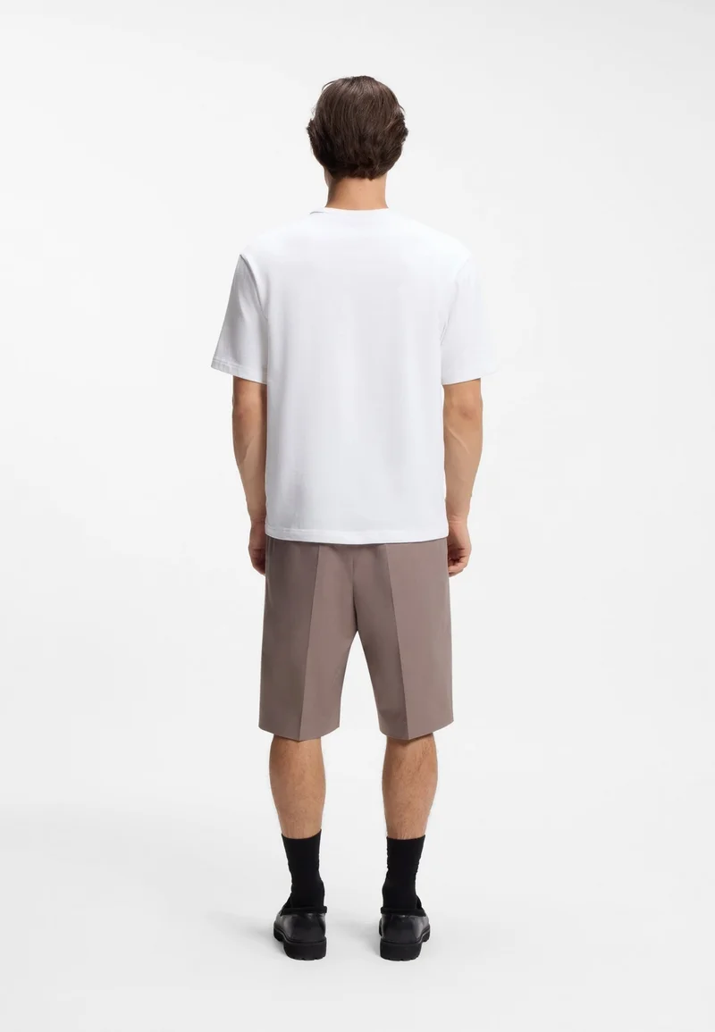 هوجو Cotton-jersey T-shirt with embroidered badge