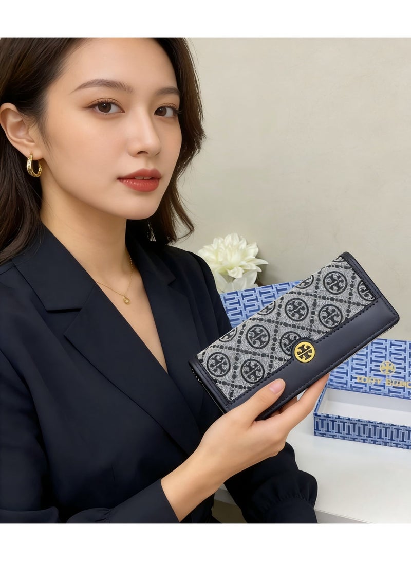 Tory Burch Exquisite high-end wallet, ultra-thin, anti-magnetic, multiple card slots, business card holder, convenient for ID storage, suitable for both men and women - Image 3