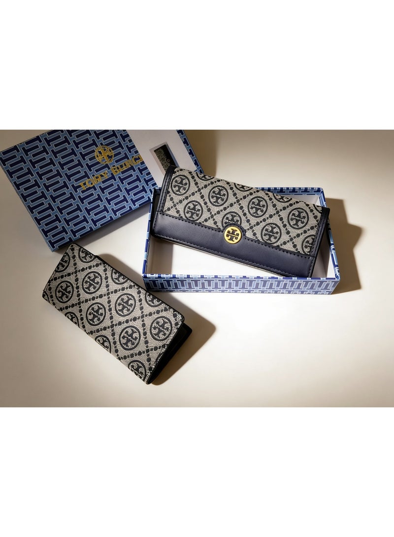Tory Burch Exquisite high-end wallet, ultra-thin, anti-magnetic, multiple card slots, business card holder, convenient for ID storage, suitable for both men and women - Image 1