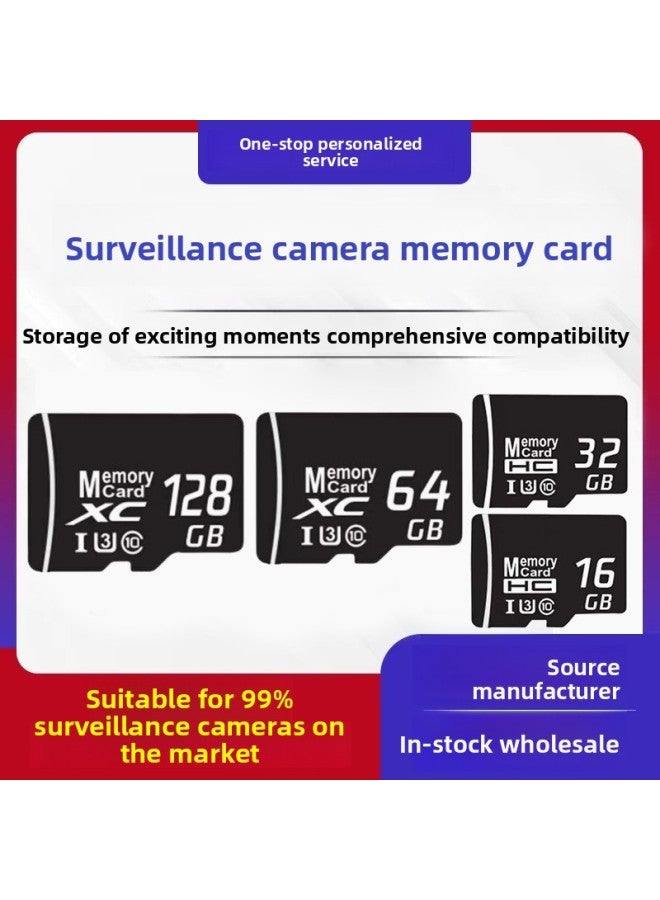 Camera Memory Card 64G Surveillance Camera Memory Dedicated Card Fat32 High Speed U3 Memory Card Class10