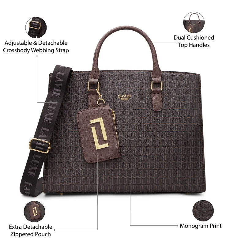Lavie Luxe Women's Mono Elly25 Large Handbag (Choco)