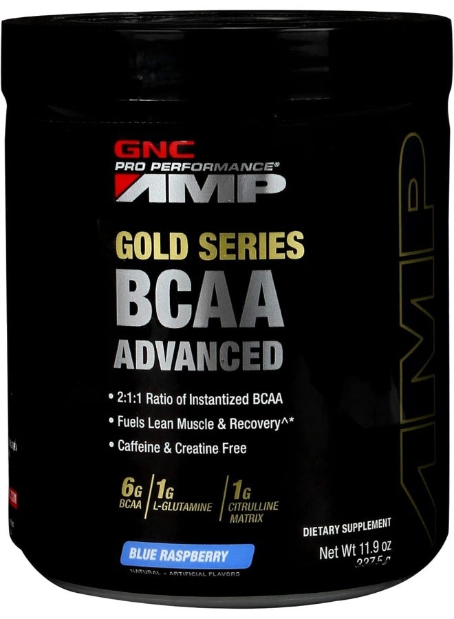 GNC GNC PRO PERFORMANCE AMP GOLD SERIES BCAA ADVANCED-BLUE RASPBERRY - Image 1