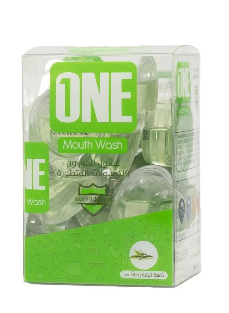 وان ون غسول الفم بالكبسولات المتطورة بنكهة الشاي الأخضر - 20 * 15 مل - Image 3