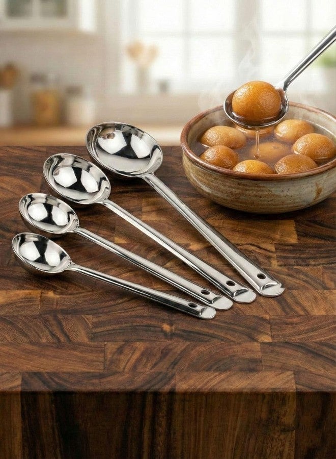 TOP TRICK Serving Ladle Set of 5-Piece Stainless Steel Serving & Cooking Ladles Set for Curry, Dal & Gravy - Sizes 8-12 Inches, Ideal for Home & Restaurants - Image 4