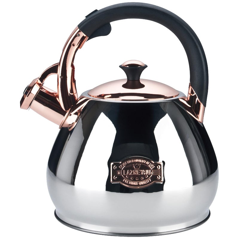 Lazneyru Tea Kettle Stovetop Whistling Kettle Teapot, 3Quart Tea Pot Stainless Steel Teakettle for Stove Top with Heat Proof Ergonomic Handle - Image 1