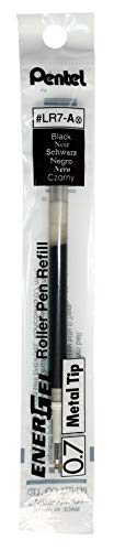 Pentel LR7ABX Gel Pen Refills, f/EnerGel, 0.7mm, Fine, 12/BX, Black Ink - Image 2