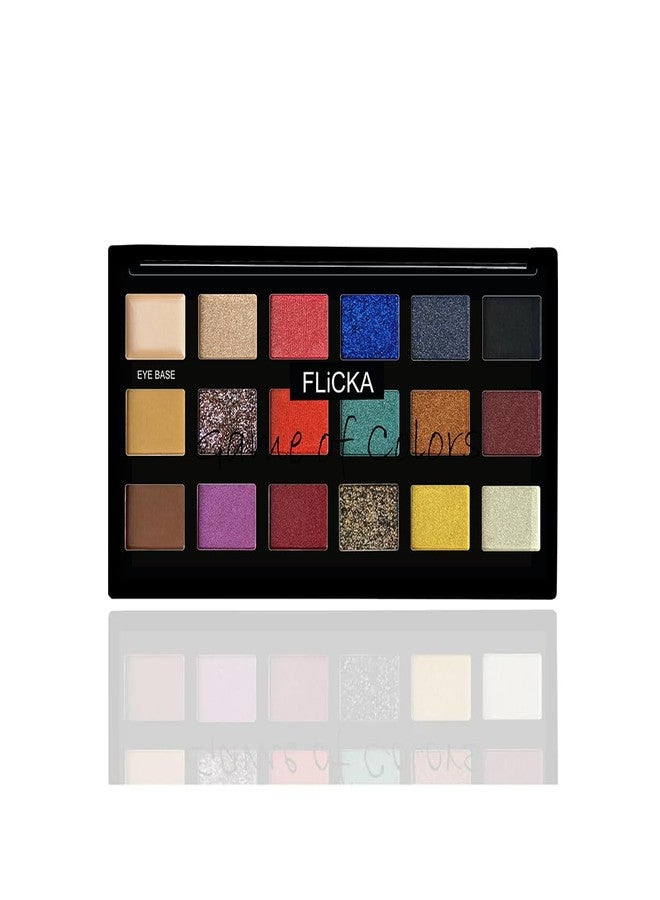 FLiCKA Game Of Colors Makeup Eyeshadow Palette| Matte & Shimmery Finish, Smudge Proof, Crease Proof & Smear Proof| Highly Pigmented & Easy To Blend, 02 On Demand, 18g - Image 1