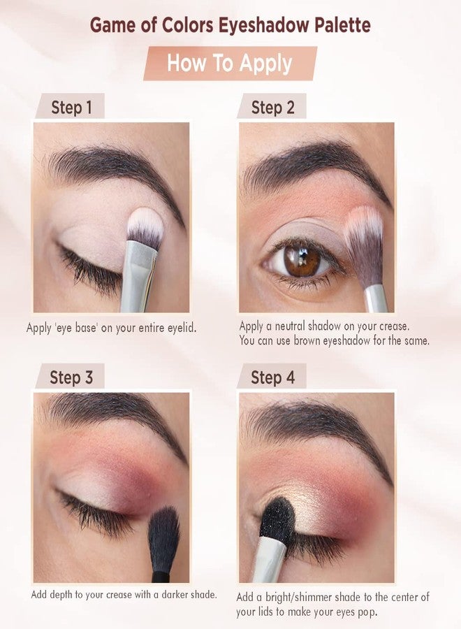 FLiCKA Game Of Colors Makeup Eyeshadow Palette| Matte & Shimmery Finish, Smudge Proof, Crease Proof & Smear Proof| Highly Pigmented & Easy To Blend, 02 On Demand, 18g - Image 4