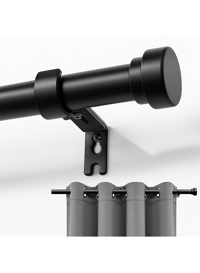 قضبان ستائر معدنية قوية مع حوامل قابلة للتعديل تصميم للتوصيل للستائر ذات العيون – مجموعات معالجة النوافذ - Image 1