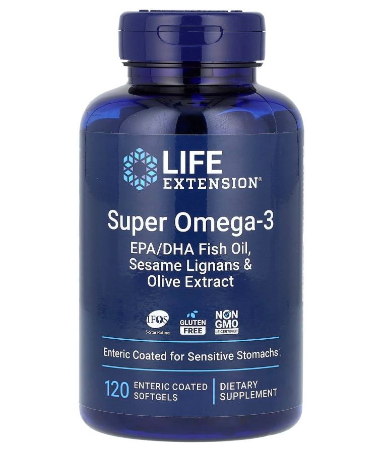 زيت السمك أوميغا-3 سوبر EPA/DHA 120 كبسولة ناعمة مغلفة معوية