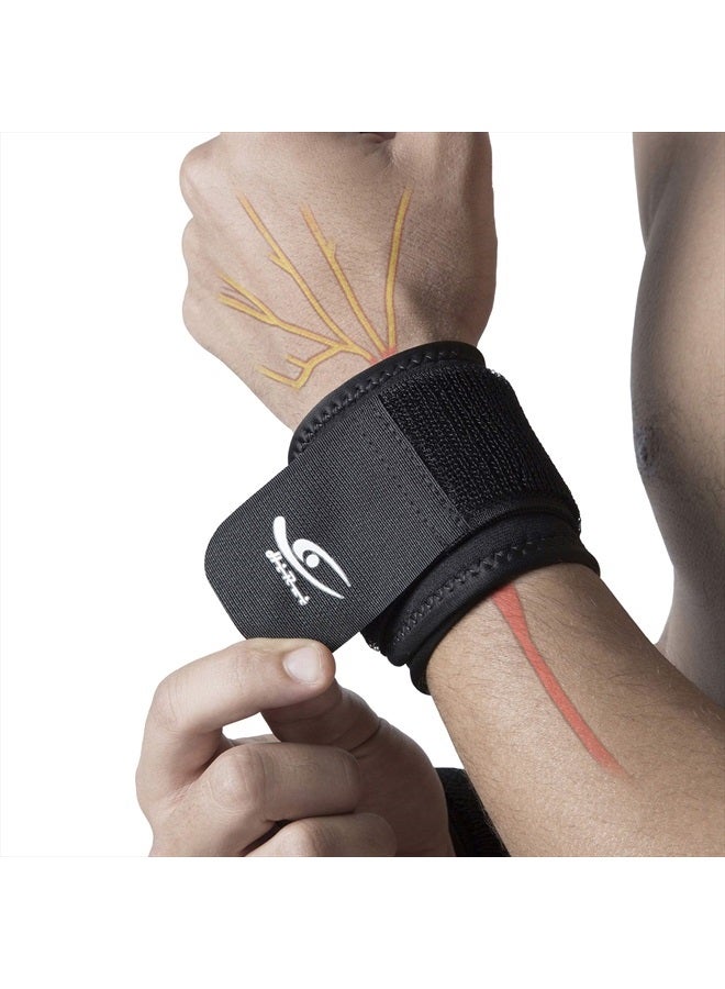 HiRui 2 PACK Wrist Compression Strap and Wrist Brace Sport Wrist Support for Fitness, Weightlifting, Tendonitis, Carpal Tunnel Arthritis, Pain Relief-Wear Anywhere-Unisex,Adjustable - Image 1