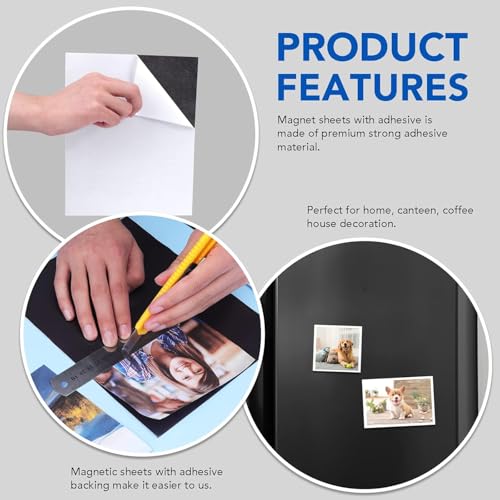 bvslf 6x4 inches | 0.5 mm thick |Self Adhesive Magnetic Sheet, Magnetic Sheet with Adhesive Backing for Craft Photo Fridge Artwork Magnet, Peel and Stick magnetic Sheet, Not for Heavy object| Set of 2 - Image 3