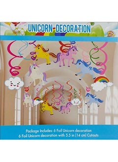 Atpata Funky Atpata Funky Unicorn Theme Birthday Party Balloons, Decorations and Party Supplies (Multicolor Unicorn Dangler)  - Image 2