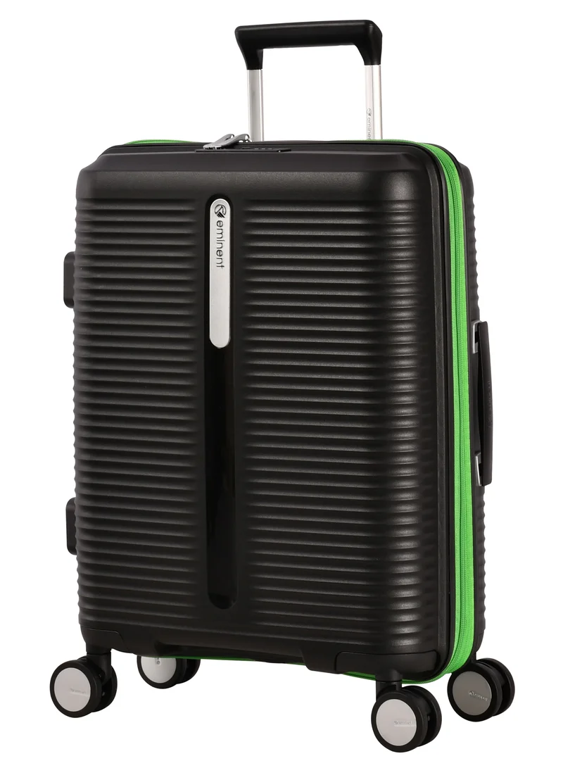 إيمينينت Hard Case Travel Bags Unisex PP Luggage Trolley Lightweight Expandable 4 Double Spinner Carryon Travel Suitcase with TSA Lock and Safe Zippers, B0013, Black