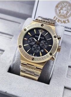 Versace Jeans Versace chronograph watch for men, pure steel, all hands working, with Versace agency box.  - Image 1