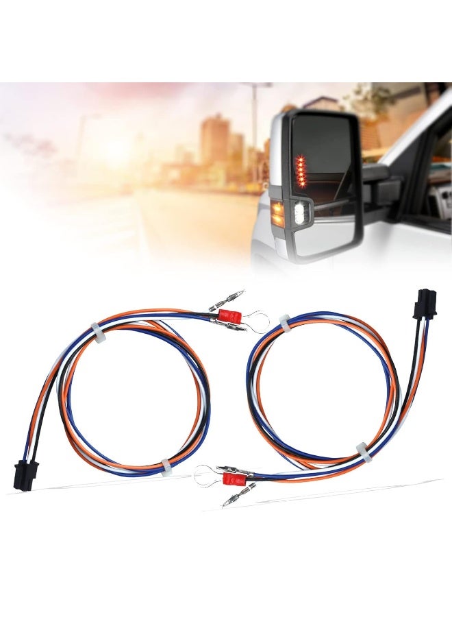 Lisnhlin Tow Mirrors Wiring Harness Compatible with Chevrolet Chevy Silverado GMC Sierra 1500 2500 HD 2014-2018 Cargo Lights Running Lights Turn 2Pcs - Image 1